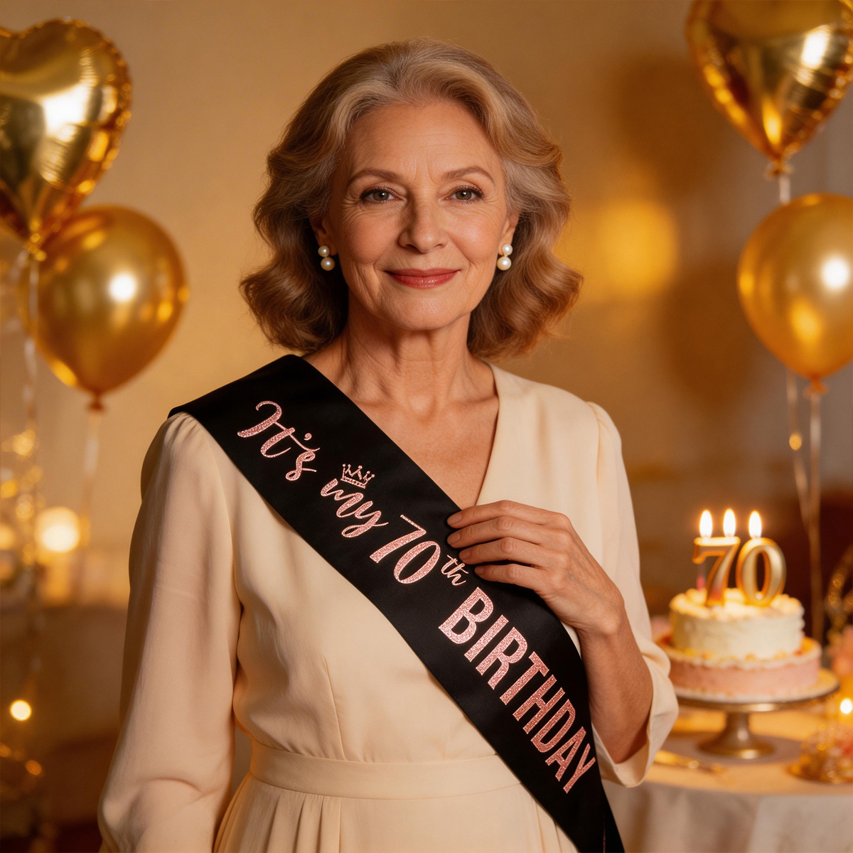 Birthday Sash Glitter - Elegante Schärpe mit der Aufschrift „Es