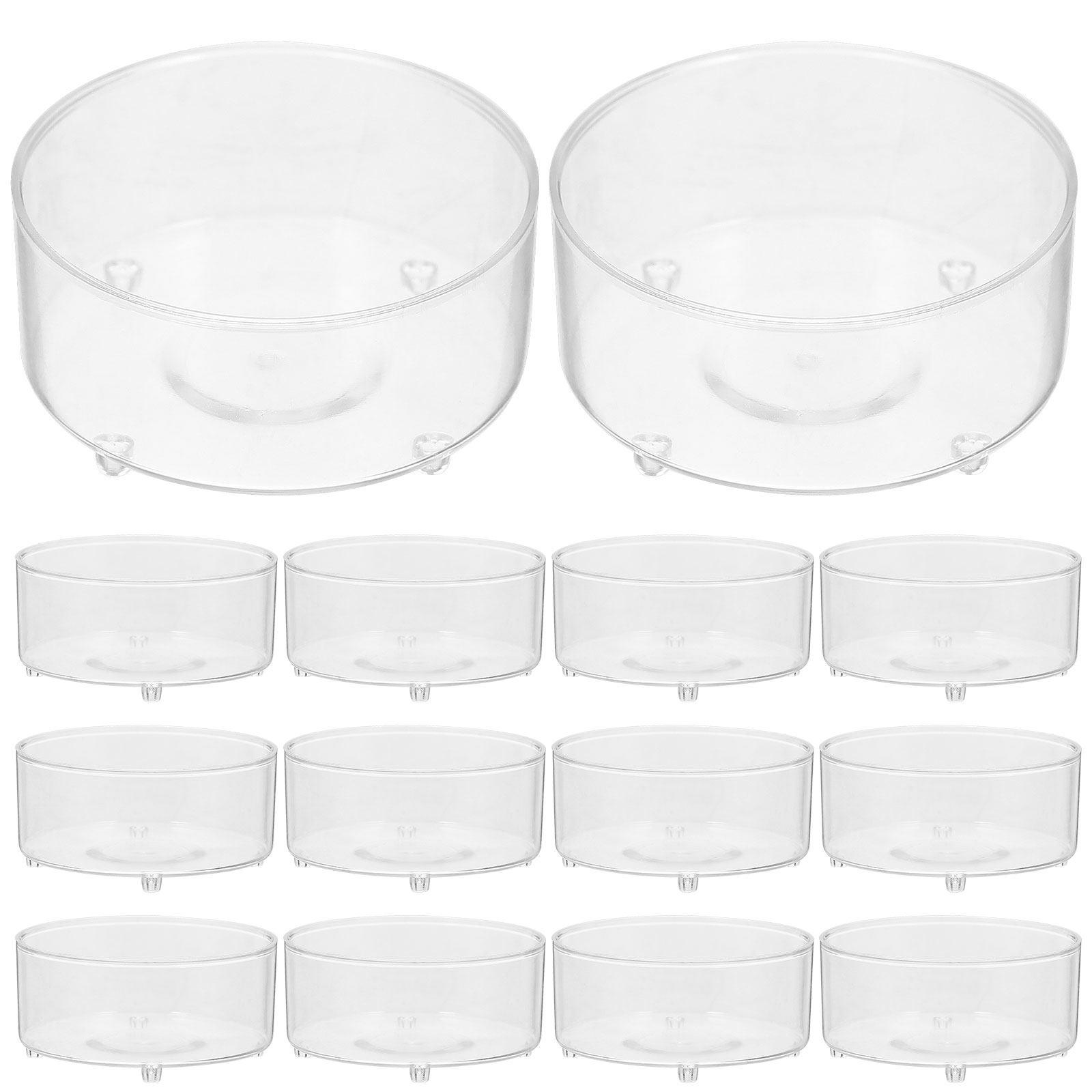 Plastic Cup 50Pcs - 50 Stück Plastik-Teelichtbecher, durchsichtige DIY-Kerzenhalter, Tischdekoration,