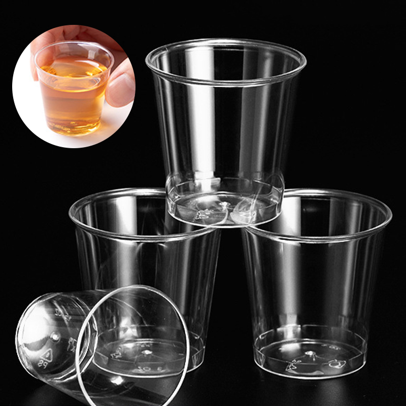 Plastic Cup 50Pcs - 50 Stück Mini Klare Plastik Einweg-Partygläser