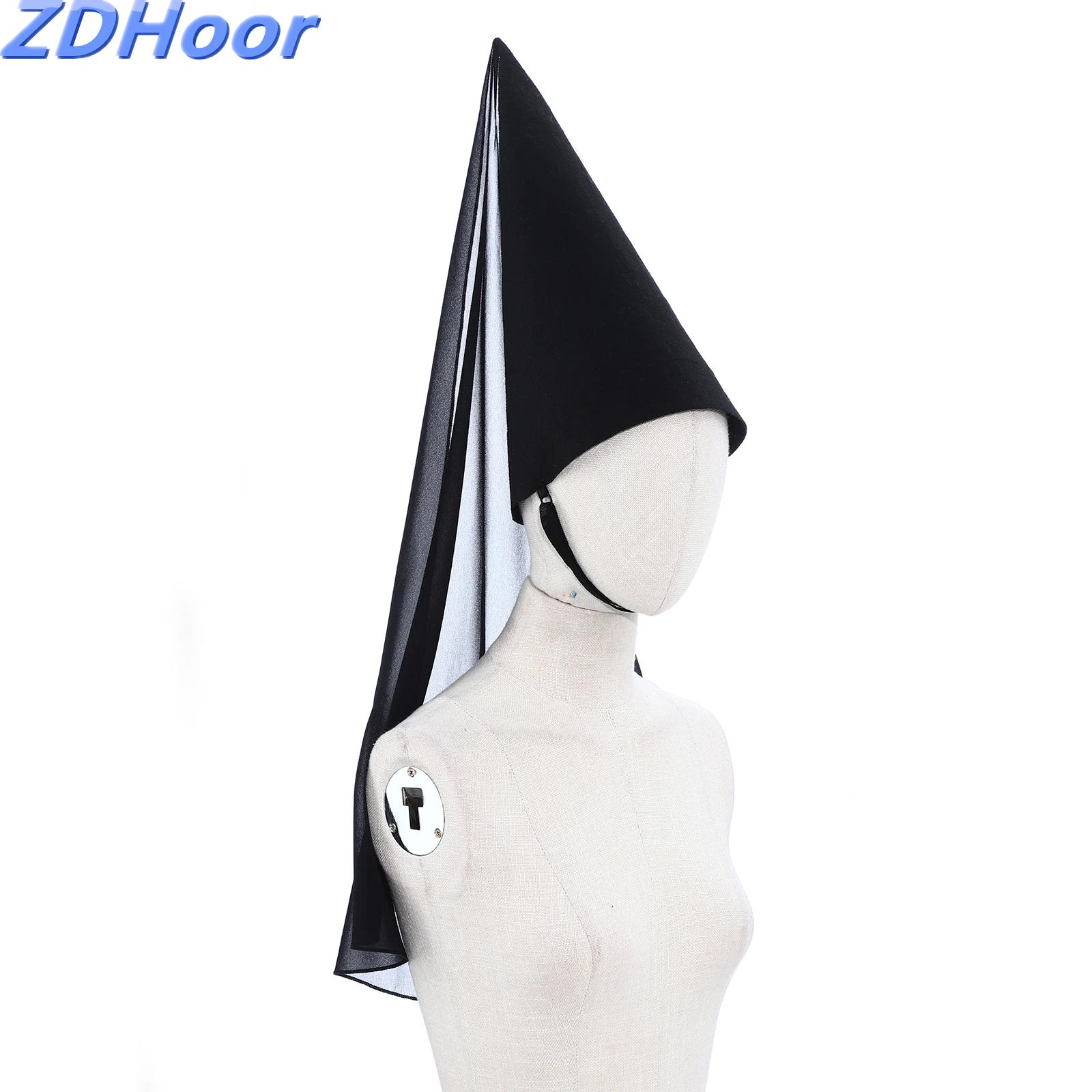 Party Hat Cone - Mittelalterlicher Hennin-Partyhut für Damen mit Schleier,