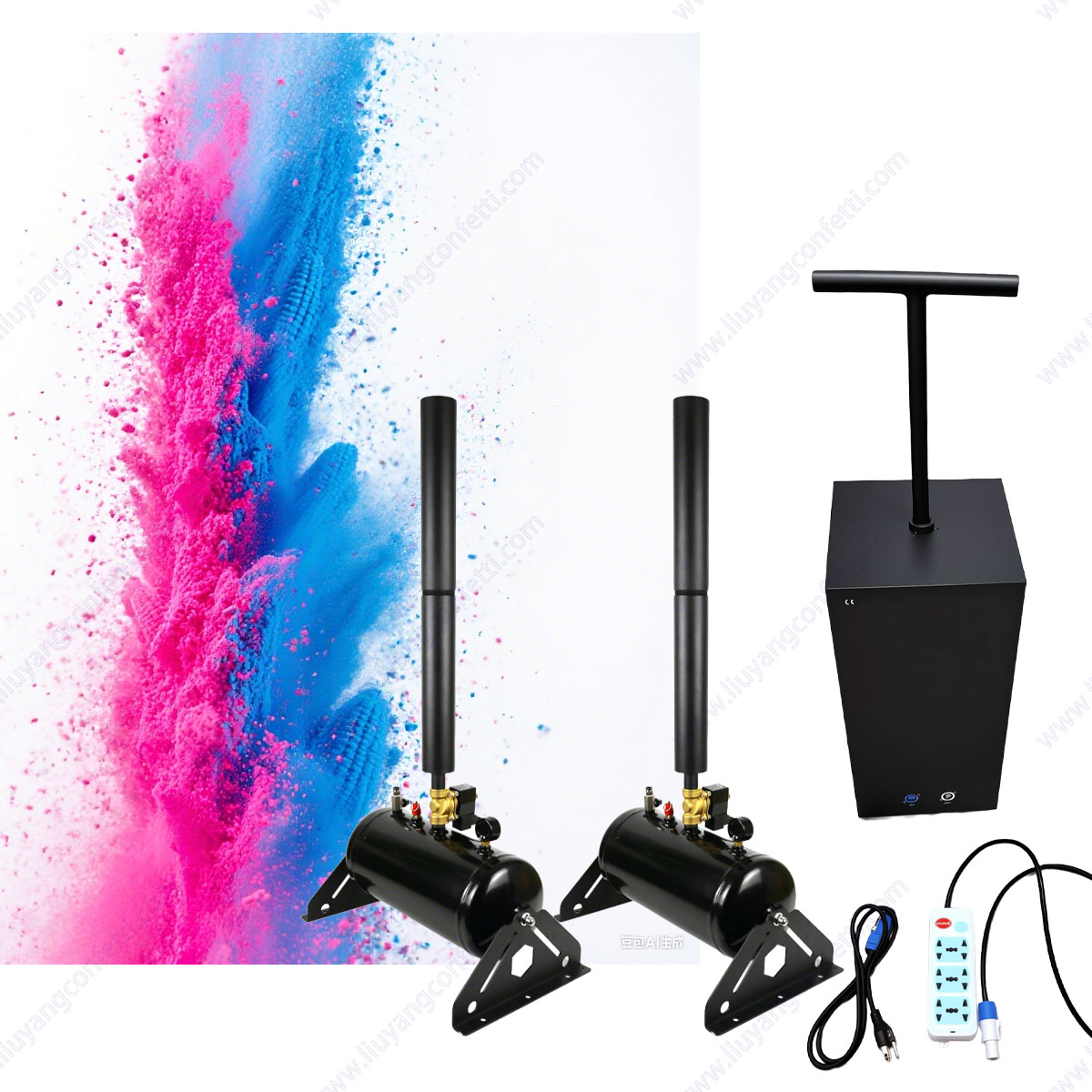 Confetti Cannon Tube - Konfetti Streamer Baby-Duschmaschine Kompressor Luft CO2
