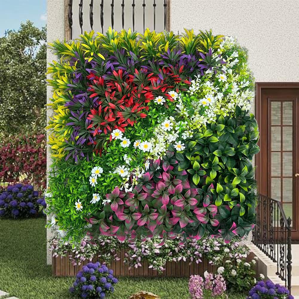 Flower Wall Panel - 50*50CM Grüne Künstliche Pflanzenwand-Platte aus Kunststoff