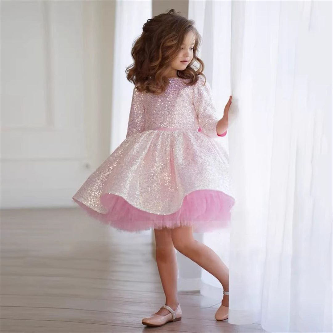 Glitzerndes rosa Mädchenkleid, – Birthday Sash Glitter Bewertung und Preis