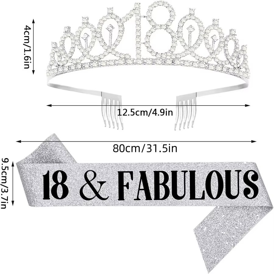 Glitzernde Silberne Geburtstag – Birthday Sash Glitter Bewertung und Preis