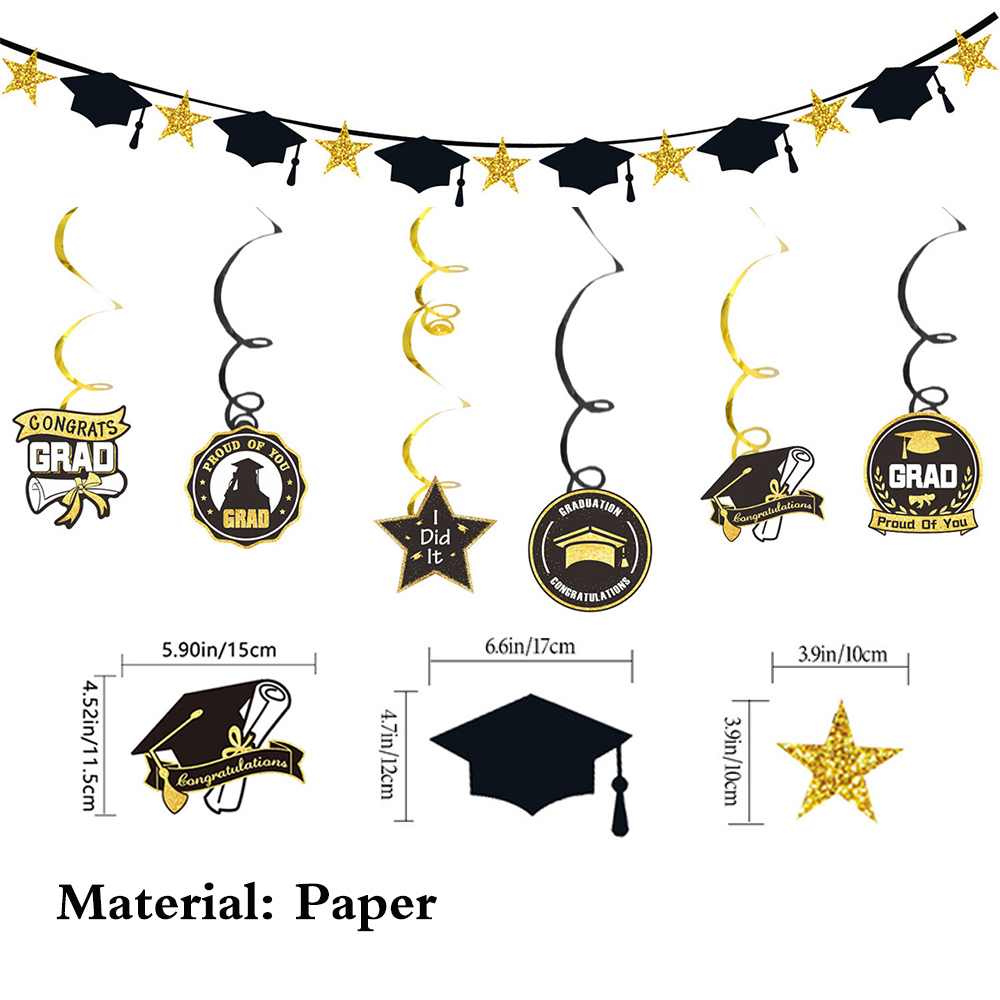 Abschlussfeier-Dekorationsset  – Party Banner Gold Bewertung und Preis