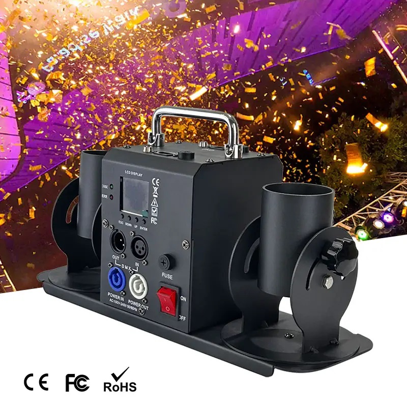 Bühneneffekte Doppelkopf-Konfe – Confetti Cannon Tube Bewertung und Preis