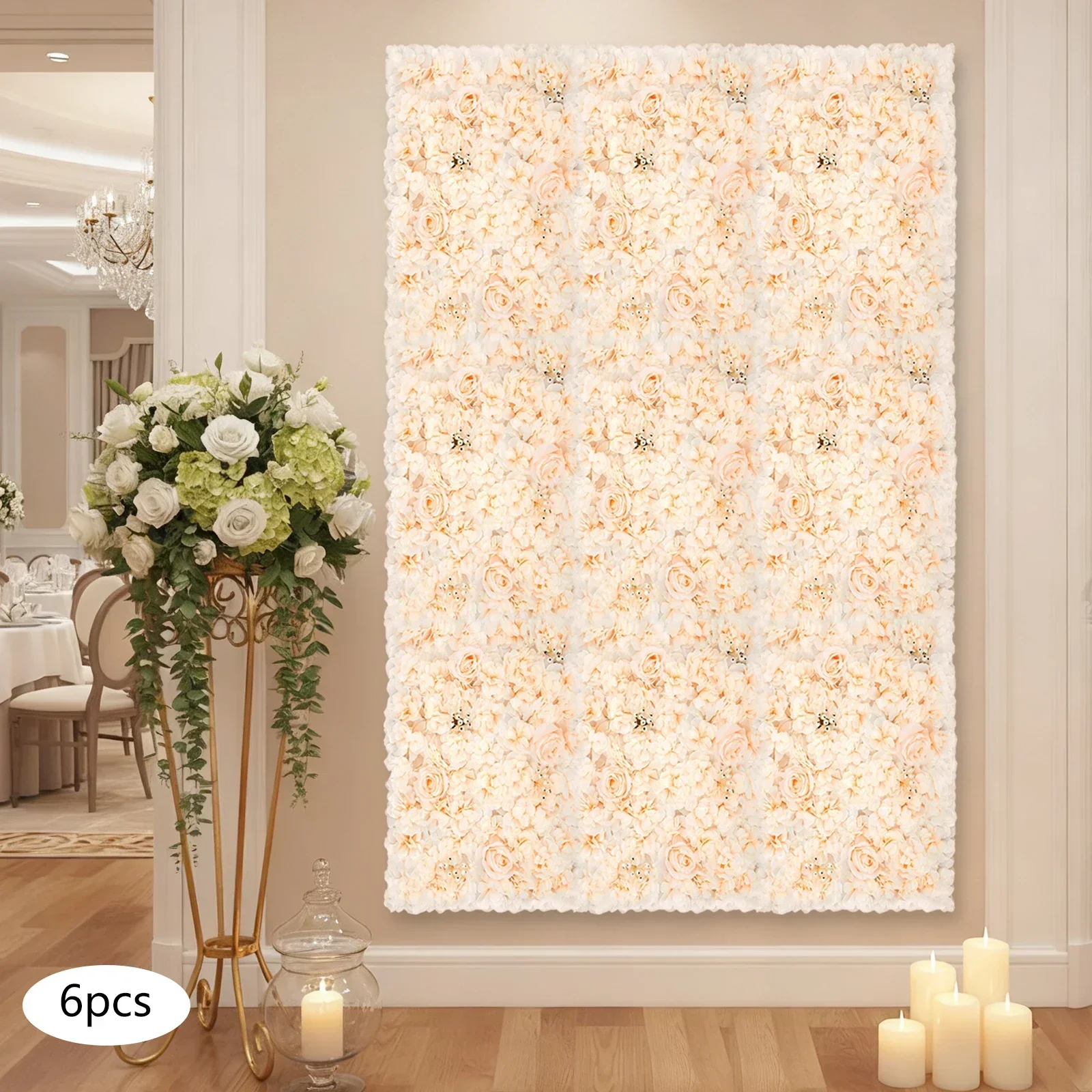 6 Stück 60*40cm Künstliche Blu – Flower Wall Panel Bewertung und Preis