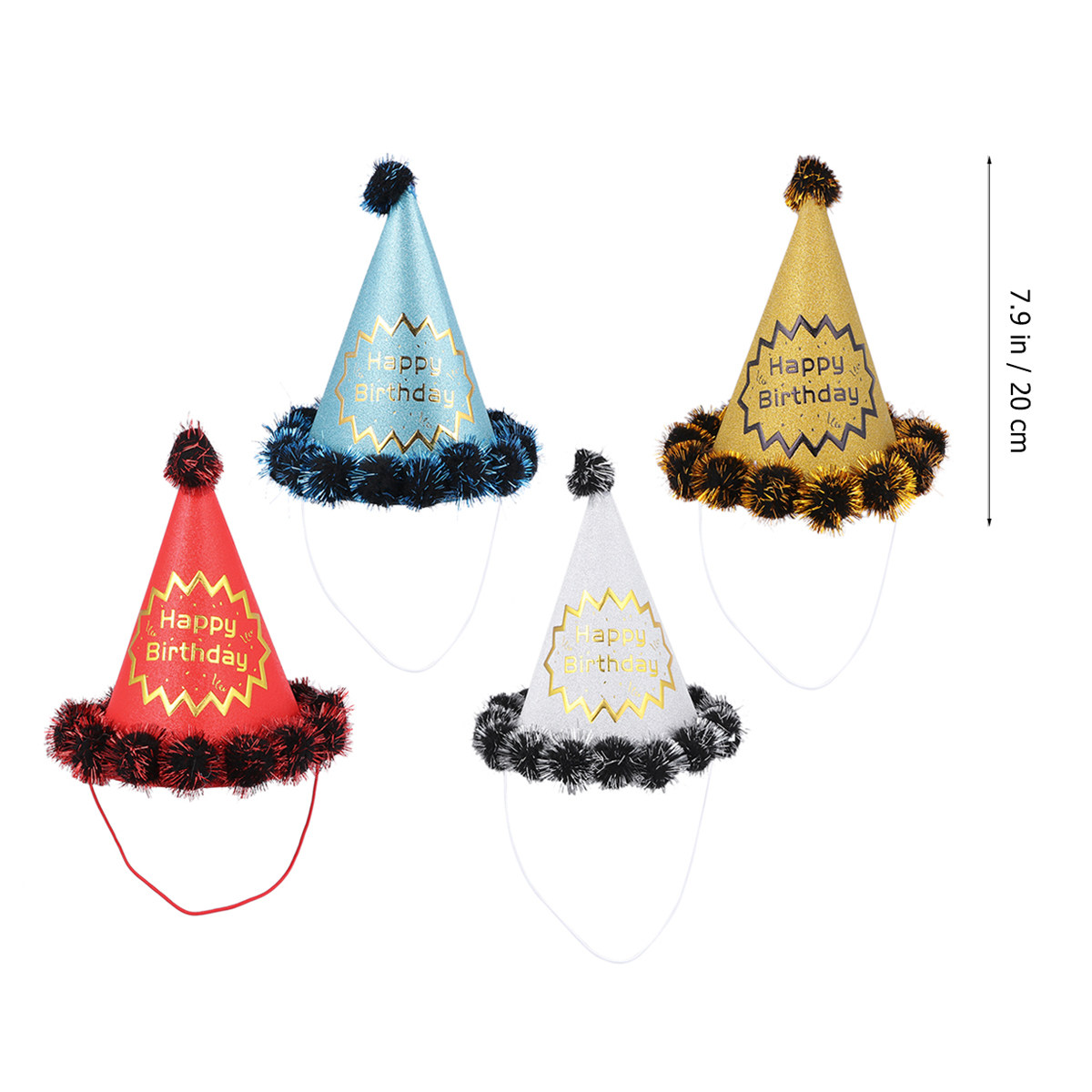 4 Stück Glitzer-Geburtstagshüt – Party Hat Cone Bewertung und Preis