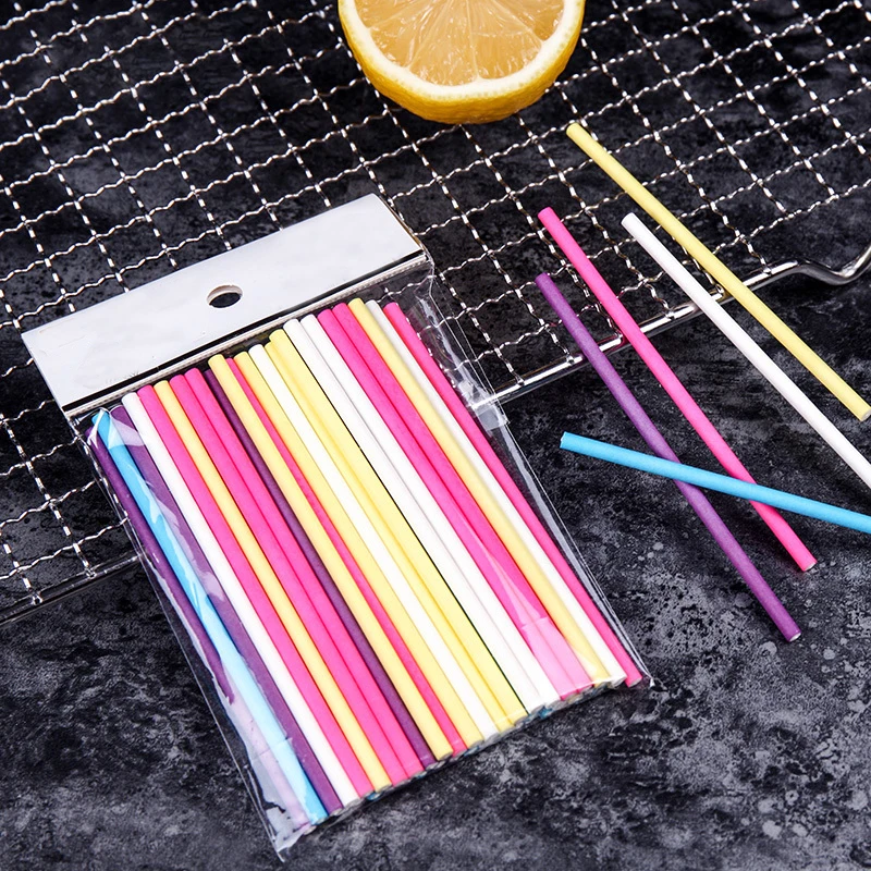 100 Teile/los Papier Lutscher  – Paper Straw Color Bewertung und Preis
