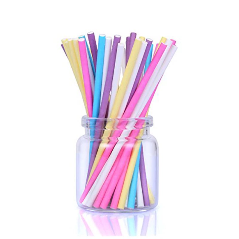 100 Teile/los Papier Lutscher  – Paper Straw Color Bewertung und Preis