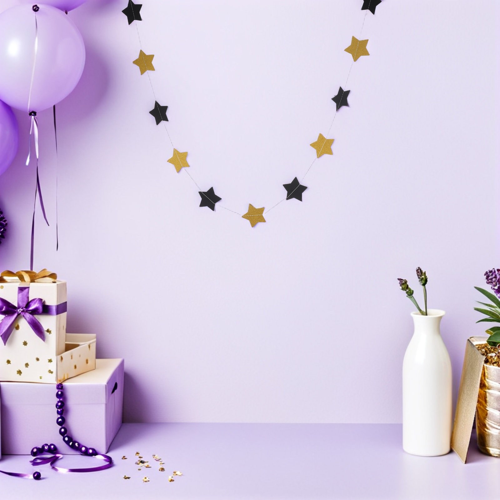 2 Stück Goldene Sternengirland – Party Banner Gold Bewertung und Preis