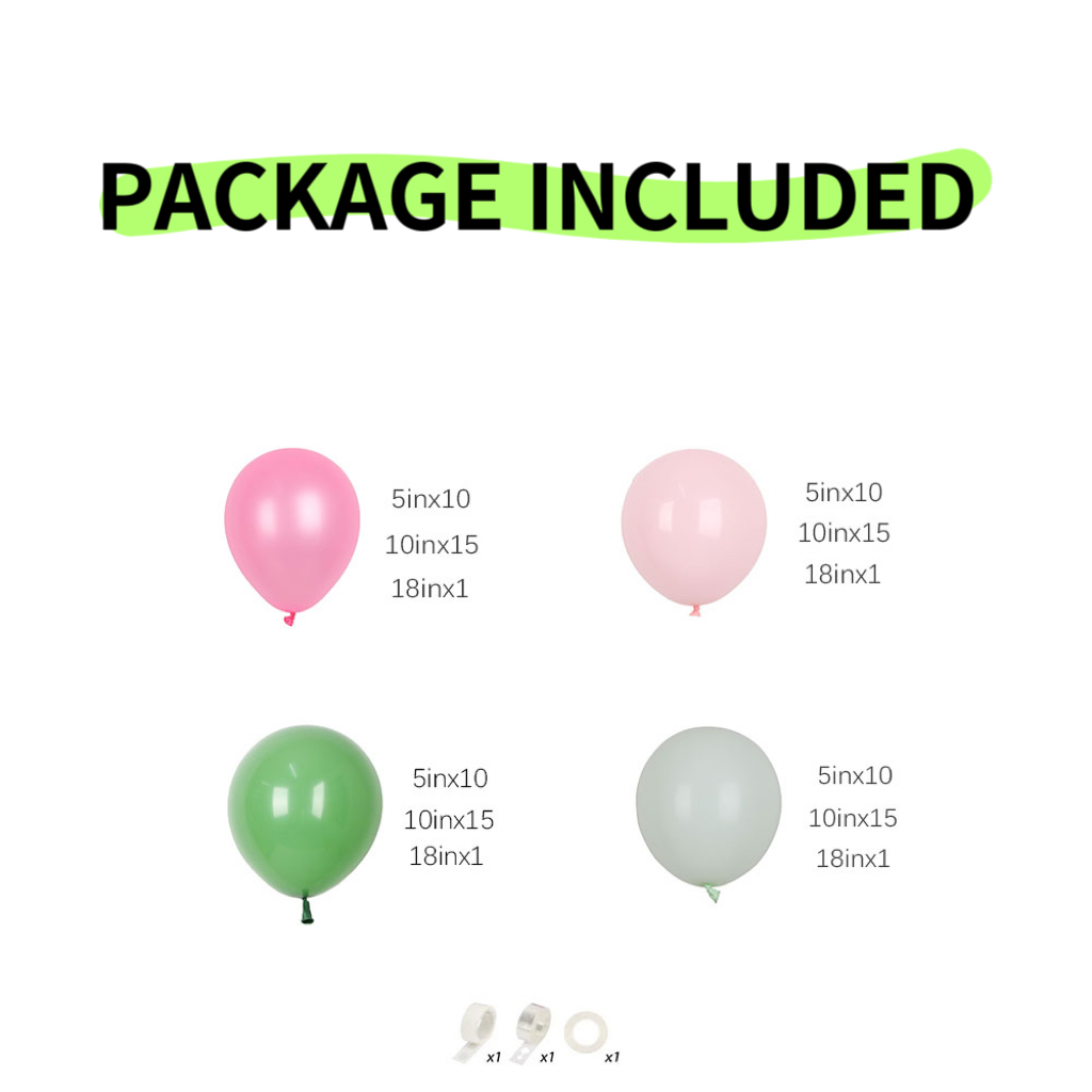 107 Stück Pink Grüne Luftballo – Balloon Arch Kit Bewertung und Preis