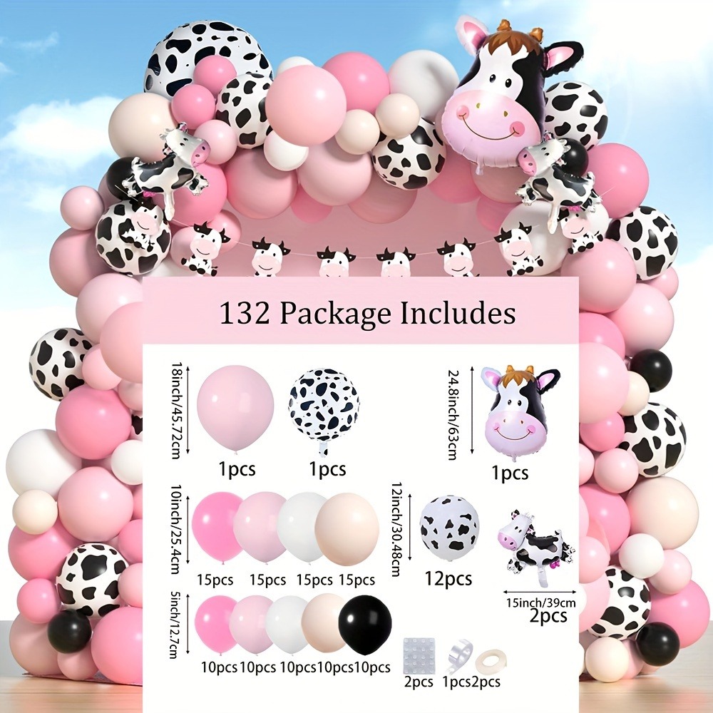132PCS Kuh Ballon Kranz Bogen  – Balloon Arch Kit Bewertung und Preis